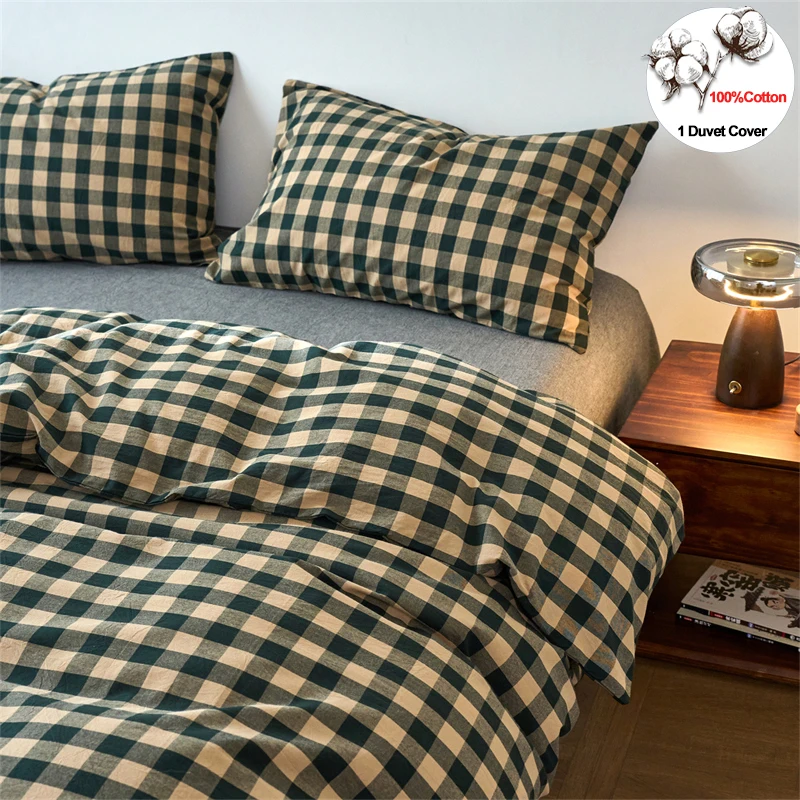 1 Duvet Cover 100% Cotton, Yarn-Dyed Plaid Washed Cotton Quilt Cover, Soft Breathable All Season Bedding Comforter Cover
1 Duvet Cover 100% Cotton, Yarn-Dyed Plaid Washed Cotton Quilt Cover, Soft Breathable All Season Bedding Comforter Cover