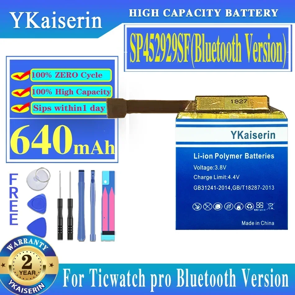 For Ticwatch pro Bluetooth Version Watch Battery SP452929SF (Bluetooth Ver.) 640mAh Durable and Efficient
For Ticwatch pro Bluetooth Version Watch Battery SP452929SF (Bluetooth Ver.) 640mAh Durable and Efficient