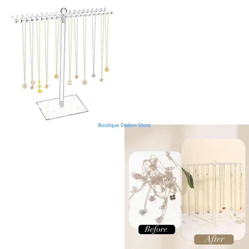 Y55F акриловая подставка для ювелирных изделий, держатель для ожерелья с двусторонним крючком для ожерелья, браслета с подвеской
Y55F акриловая подставка для ювелирных изделий, держатель для ожерелья с двусторонним крючком для ожерелья, браслета с подвеской