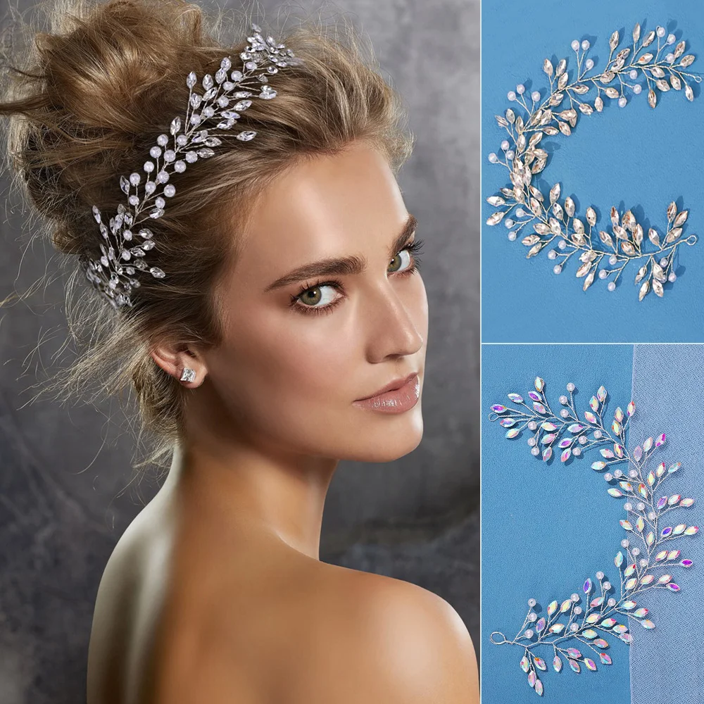 Handmade Crystal Leaf Bridal Headband Headpiece Wedding Silver Hair Vine Hair Accessories For Bride Rhinestones Tiara For Hair
Handmade Crystal Leaf Bridal Headband Headpiece Wedding Silver Hair Vine Hair Accessories For Bride Rhinestones Tiara For Hair