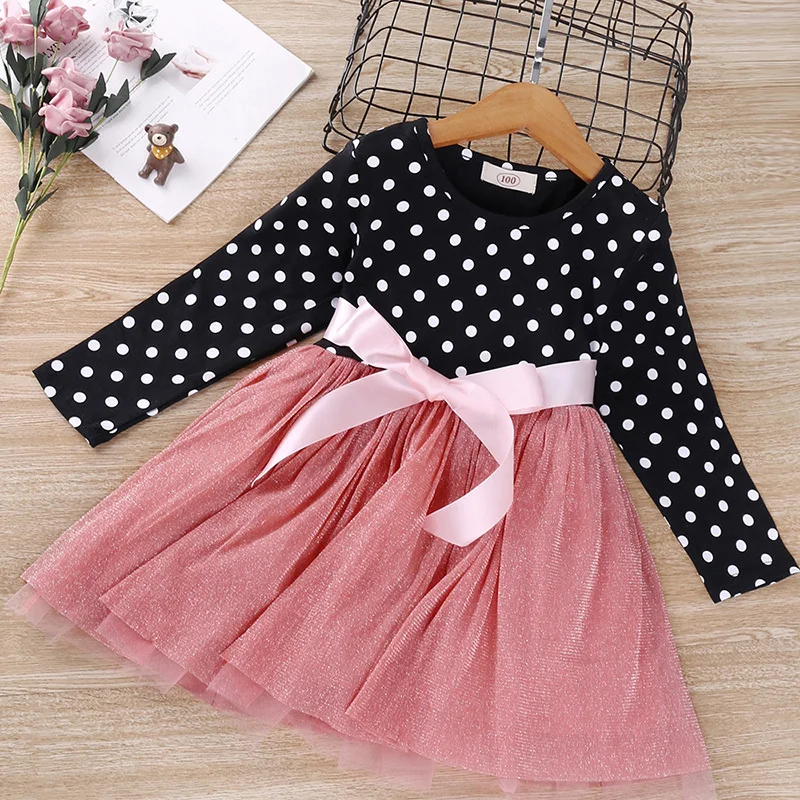Autumn New Kids 2-6 Years Black Long-Sleeved Polka Dot For Girls Korean Style Children Princess Dress
Autumn New Kids 2-6 Years Black Long-Sleeved Polka Dot For Girls Korean Style Children Princess Dress