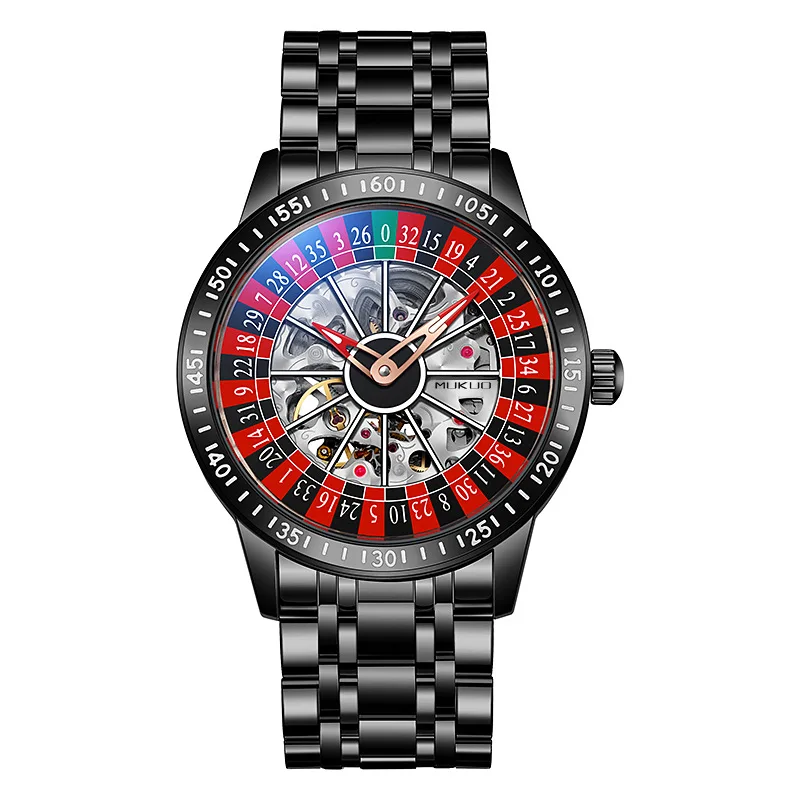 Trendy Men's Automatic Mechanical Watch with Rotating Hollow Luminous Dual Display, Water Resistant Wrist Watch
Trendy Men's Automatic Mechanical Watch with Rotating Hollow Luminous Dual Display, Water Resistant Wrist Watch