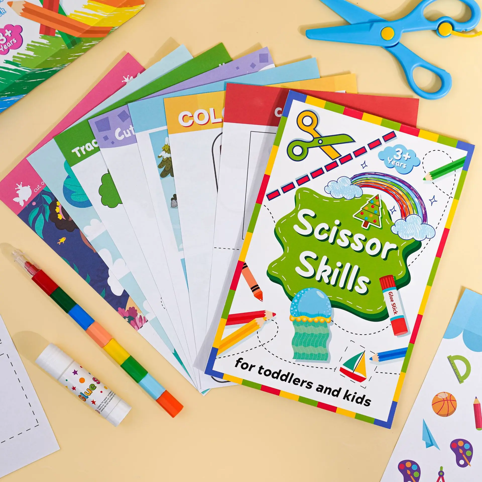 Creative Fun Paper Cutting Book Set DIY Handmade Painting Colouring Enlightenment Toys Kindergarten Paper Cutting Birthday Gift 
Creative Fun Paper Cutting Book Set DIY Handmade Painting Colouring Enlightenment Toys Kindergarten Paper Cutting Birthday Gift