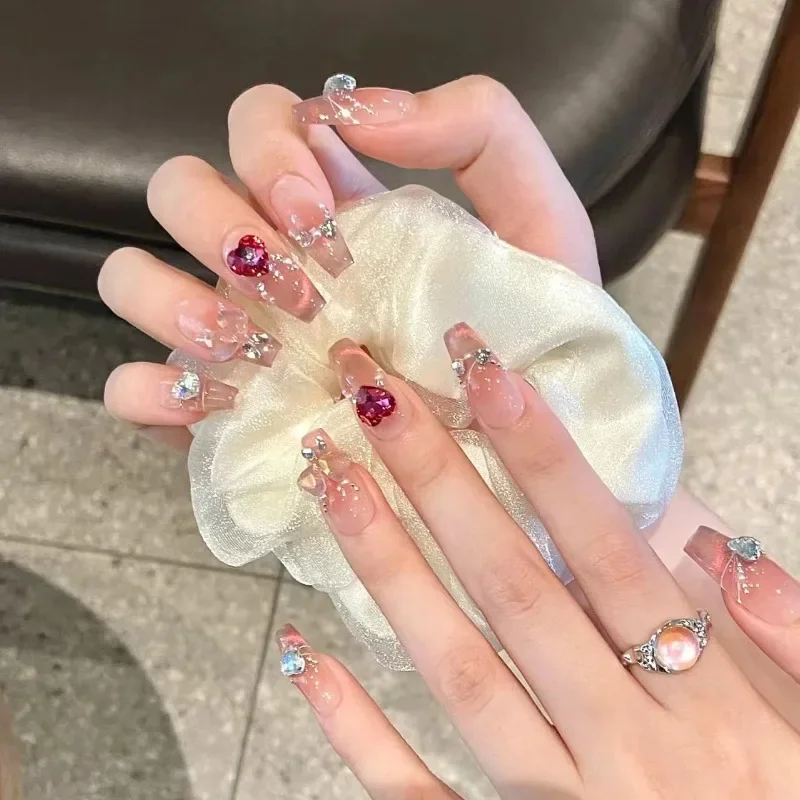 10Pcs /Set Full Cover False Nails Press on Nails Fake Nails Diy Pure Handmade Removable Ice Through Cat Eye French Love Diamond
10Pcs /Set Full Cover False Nails Press on Nails Fake Nails Diy Pure Handmade Removable Ice Through Cat Eye French Love Diamond