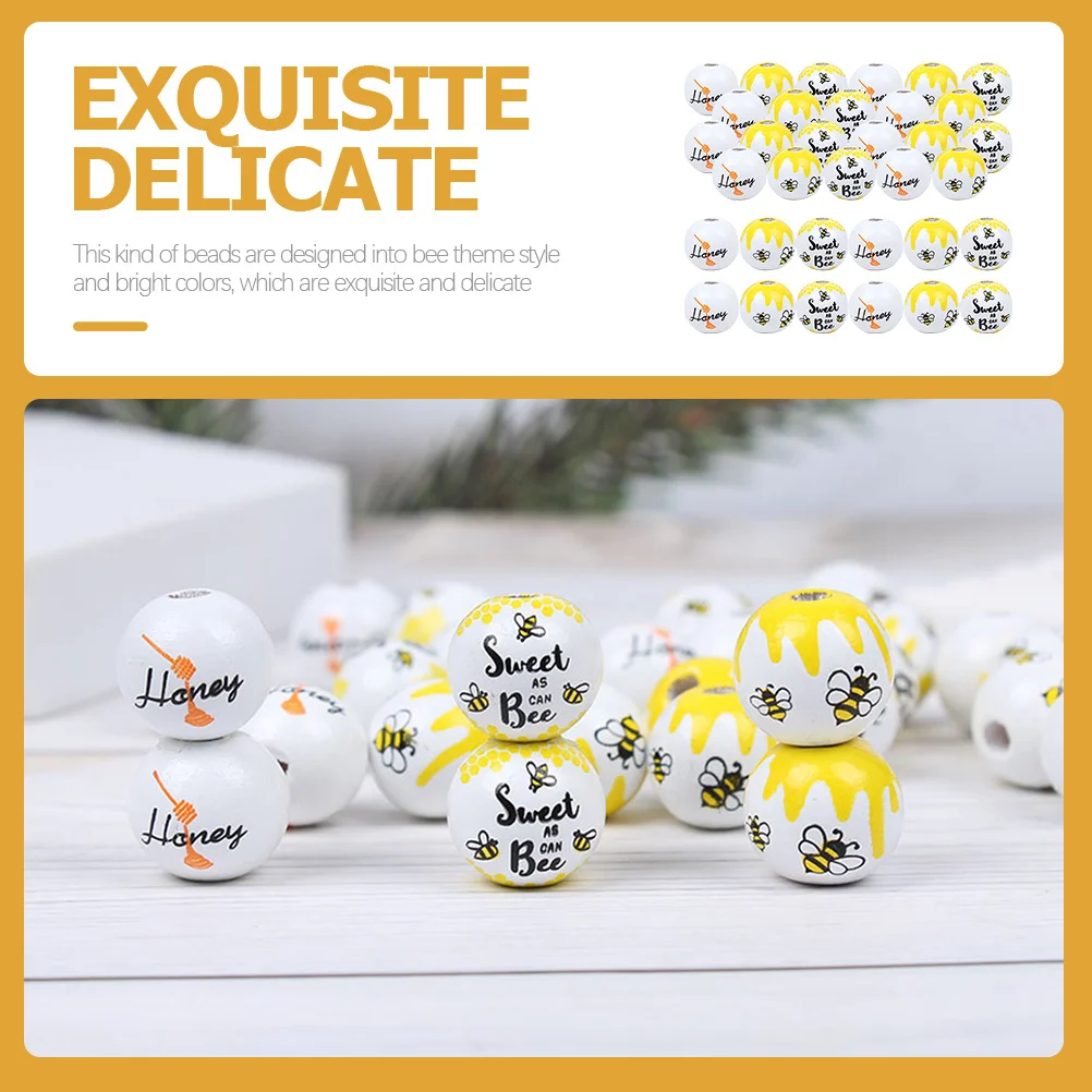 60pcs Diy Painted Bee Wooden Beads Colorful Craft Supplies For Jewelry Making Kids Art Projects Round Wood Beads For Crafts
60pcs Diy Painted Bee Wooden Beads Colorful Craft Supplies For Jewelry Making Kids Art Projects Round Wood Beads For Crafts