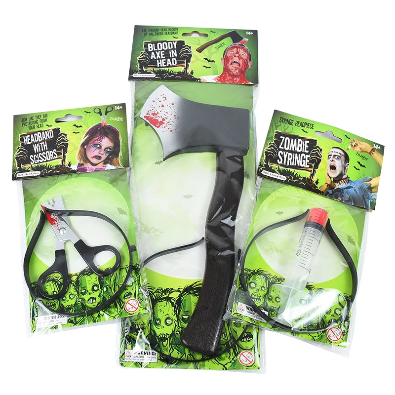Halloween Funny Axe Saw Nail Knife Headwear Blood Fake Scary Toys Halloween Party Horror Props Kids Gift Trick or Treat Favors
Halloween Funny Axe Saw Nail Knife Headwear Blood Fake Scary Toys Halloween Party Horror Props Kids Gift Trick or Treat Favors