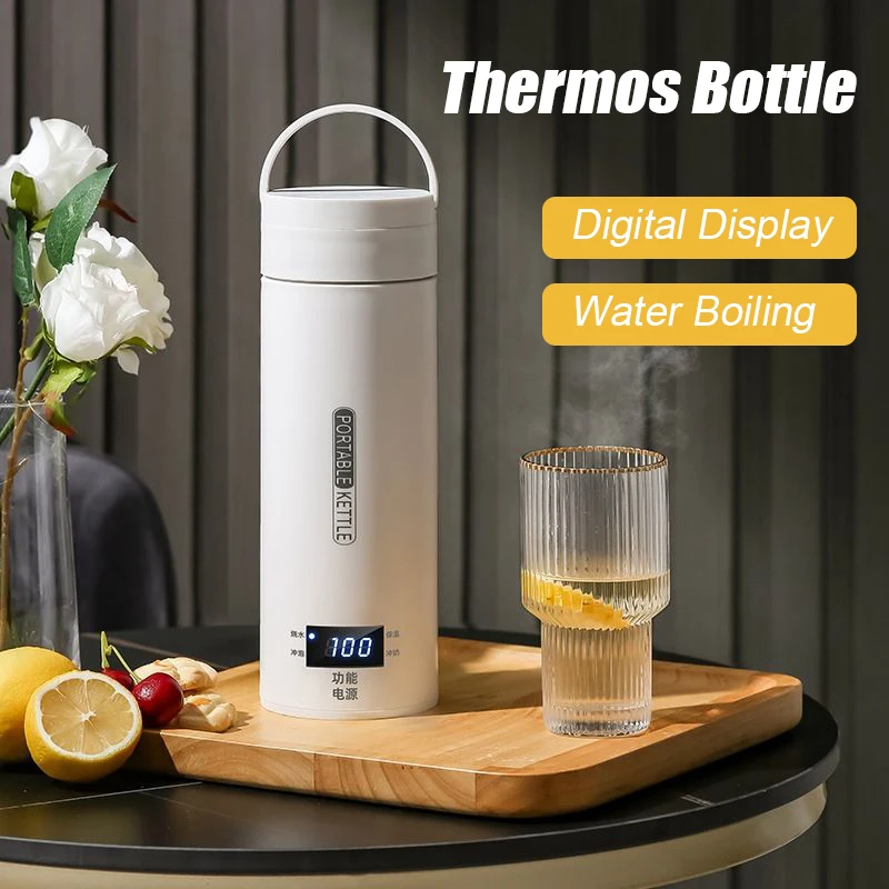Intelligent Water Boiling Thermos Bottle Digital Display Electric Travel Portable Heating Kettle Leakproof Thermal cup 110V 220V
Intelligent Water Boiling Thermos Bottle Digital Display Electric Travel Portable Heating Kettle Leakproof Thermal cup 110V 220V