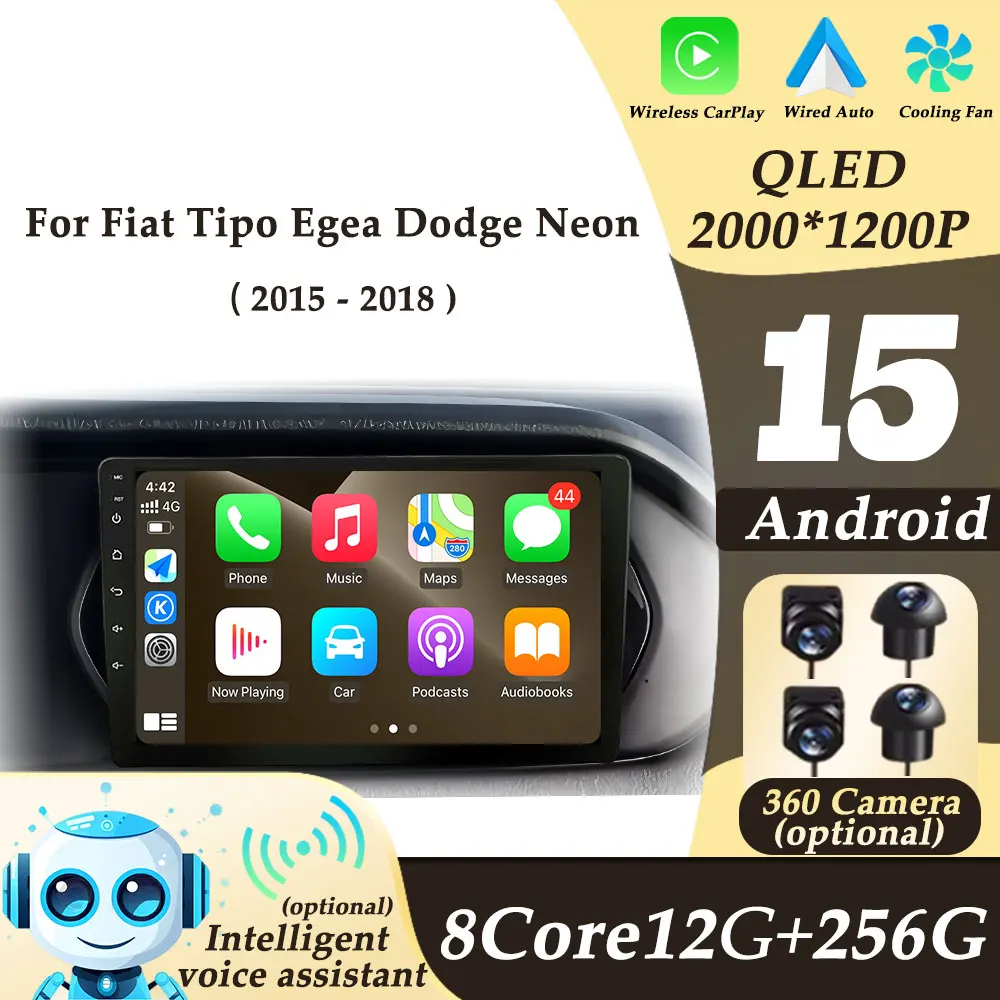 Wireless CarPlay Android 15 for Fiat Tipo Egea Dodge Neon 2015 - 2018 Car Radio Multimedi Player 2K QLED GPS Navi WIFI No 2 din
Wireless CarPlay Android 15 for Fiat Tipo Egea Dodge Neon 2015 - 2018 Car Radio Multimedi Player 2K QLED GPS Navi WIFI No 2 din