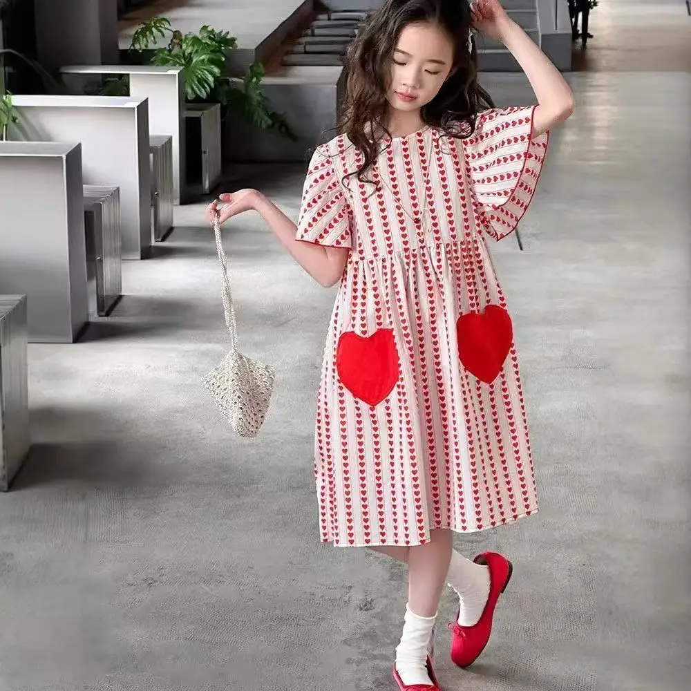Girls Flutter Sleeve Cartoon Spotted Print Dress – Sweet Princess Gown, Breathable Cotton Casual Summer Outfit for
Girls Flutter Sleeve Cartoon Spotted Print Dress – Sweet Princess Gown, Breathable Cotton Casual Summer Outfit for