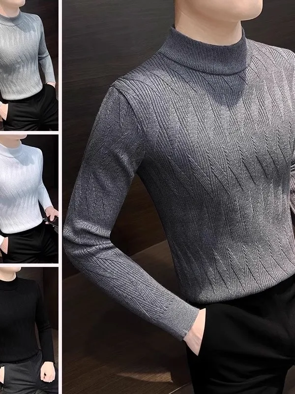 Мужской вязаный свитер с высоким воротником на осень-зиму 2024, модный длинный свитер-фуфайка
Мужской вязаный свитер с высоким воротником на осень-зиму 2024, модный длинный свитер-фуфайка
