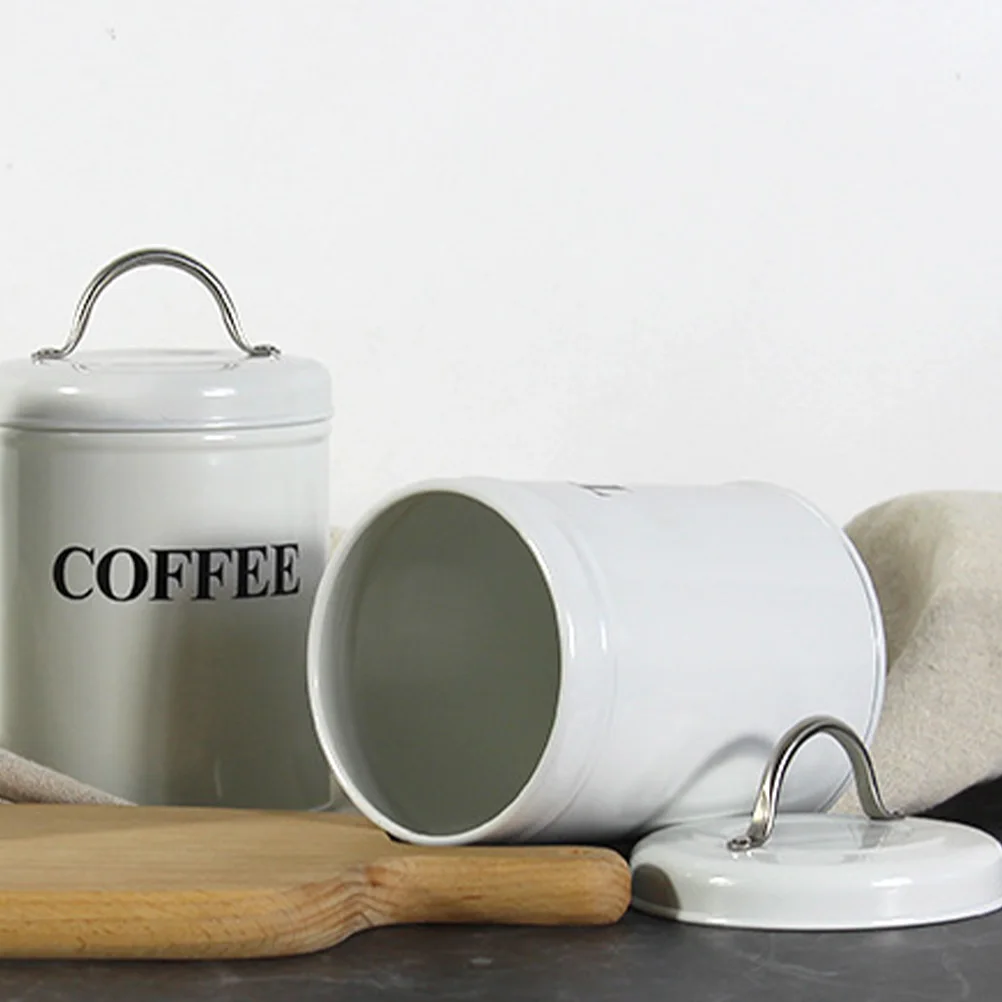 2 Pieces Coffee Tea Containers Airtight White Galvanized Iron Canisters Kitchen Counter Storage Set B175C Retro Style
2 Pieces Coffee Tea Containers Airtight White Galvanized Iron Canisters Kitchen Counter Storage Set B175C Retro Style