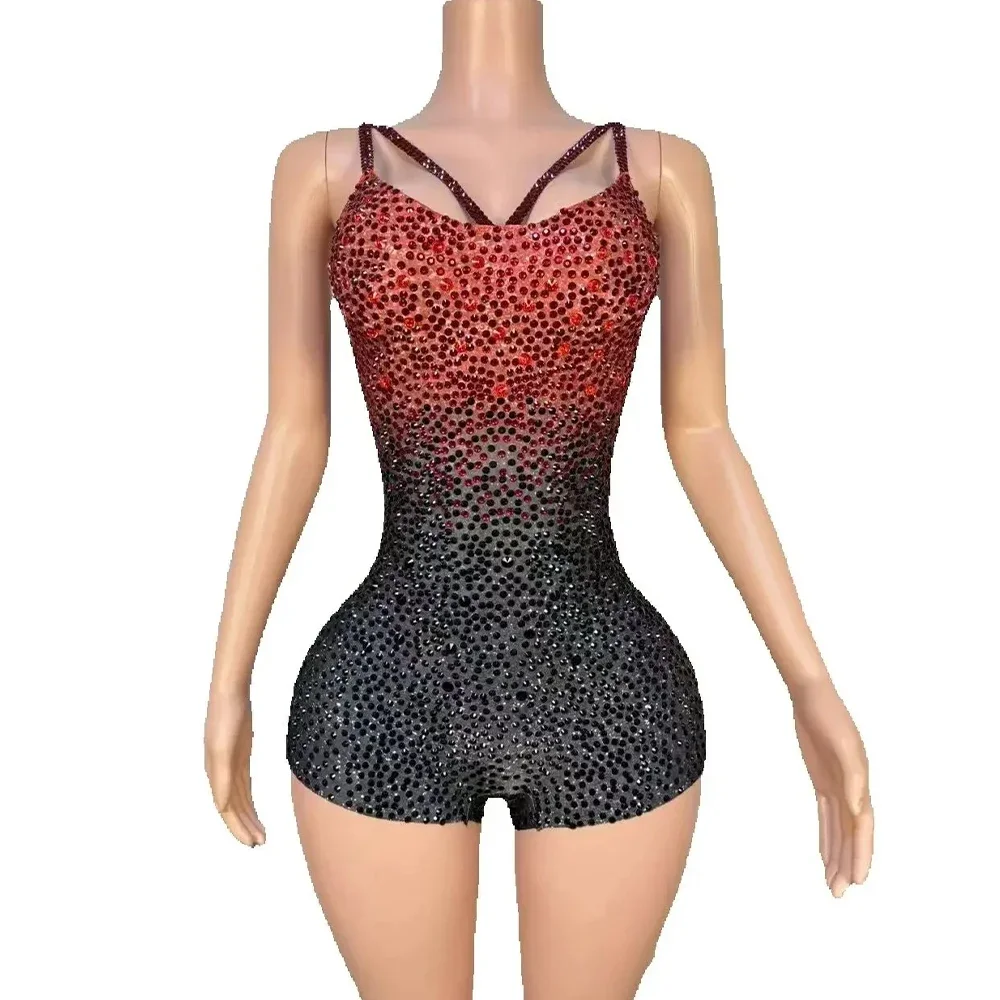 Sparkly Black Red Rhinestones Bodysuit for Women Sexy Sleeveless Nightclub Performance Dance Costume Stage Photoshoot Wear
Sparkly Black Red Rhinestones Bodysuit for Women Sexy Sleeveless Nightclub Performance Dance Costume Stage Photoshoot Wear