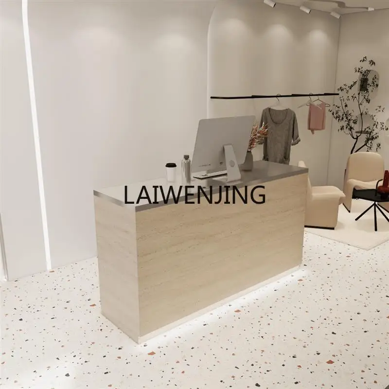 HLZ simple modern checkout page beauty salon bar counter stainless steel imitation travertine company reception
HLZ simple modern checkout page beauty salon bar counter stainless steel imitation travertine company reception