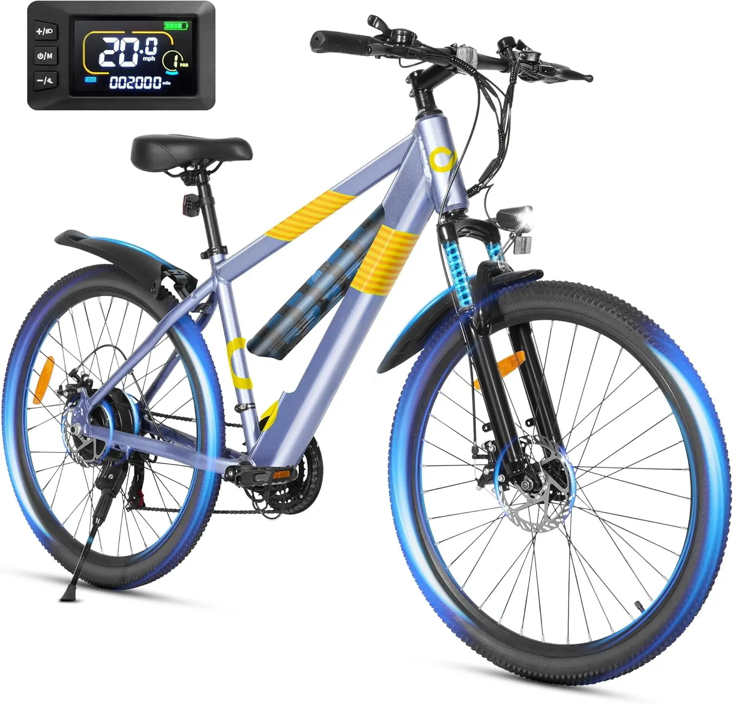 Электрический велосипед для взрослых, 26 футов, 700 Вт, 21 скорость, дальность действия 50 миль, съемная батарея, передняя подвеска, двойные дисковые тормоза
Электрический велосипед для взрослых, 26 футов, 700 Вт, 21 скорость, дальность действия 50 миль, съемная батарея, передняя подвеска, двойные дисковые тормоза