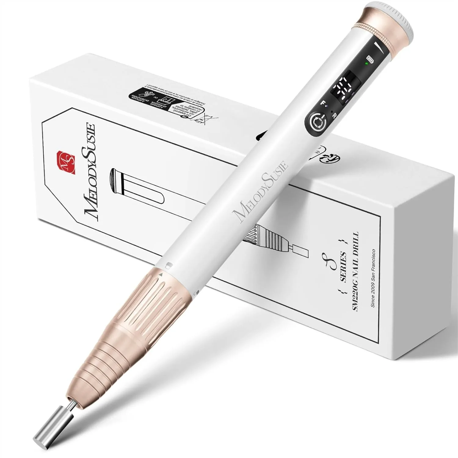 Cordless Nail Drill Pen-Shaped Stepless Speed Adjustment 30000RPM Rechargeable E-File with Rotary Lock for Acrylic Gel Removal
Cordless Nail Drill Pen-Shaped Stepless Speed Adjustment 30000RPM Rechargeable E-File with Rotary Lock for Acrylic Gel Removal