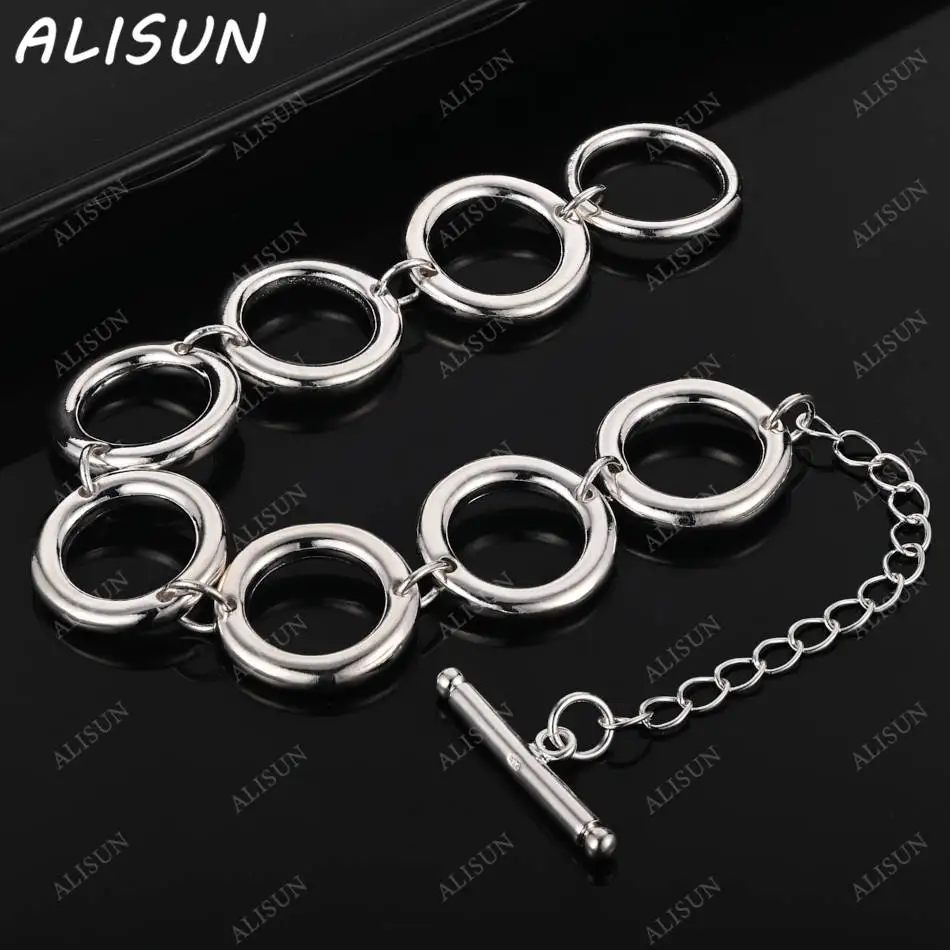 ALISUN 925 Sterling Silver Round Bracelets For Women Wedding Party Gifts Fashion Accessories Fine Jewelry
ALISUN 925 Sterling Silver Round Bracelets For Women Wedding Party Gifts Fashion Accessories Fine Jewelry