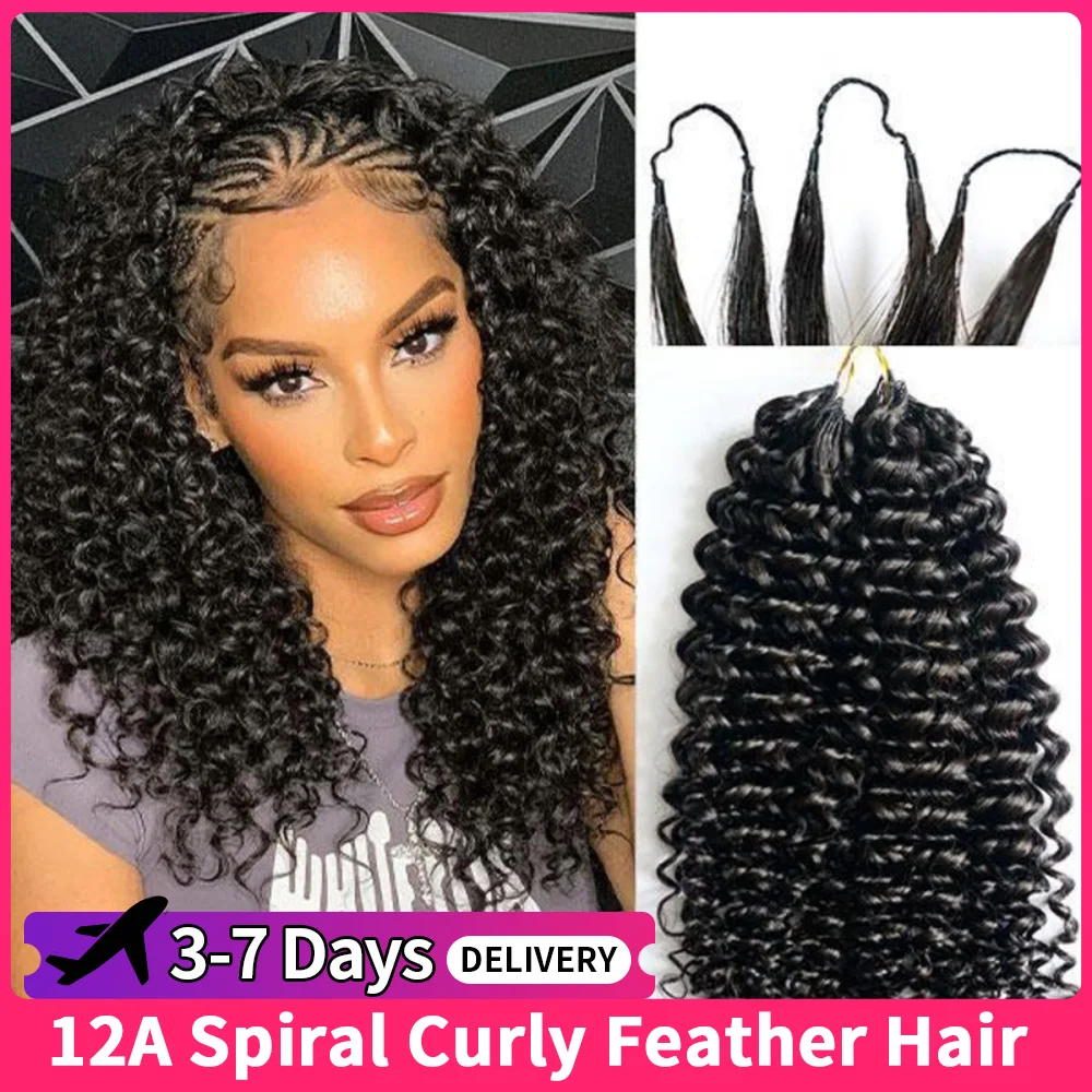 12A Brazilian Human Hair Afro Kinky Curly Crochet Hair Invisible Knotless Pre-Separated Easy Install Small Spiral Feather Look
12A Brazilian Human Hair Afro Kinky Curly Crochet Hair Invisible Knotless Pre-Separated Easy Install Small Spiral Feather Look
