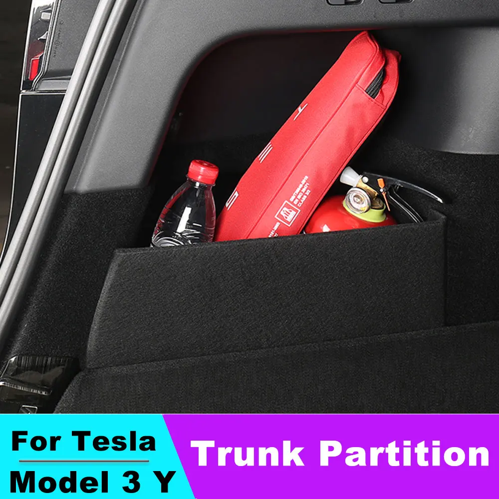 For Tesla Model 3 Y 2017-2023 Trunk Partition Organizer Tail Box Modification Interior Decoration Boot Storage Side Divider
For Tesla Model 3 Y 2017-2023 Trunk Partition Organizer Tail Box Modification Interior Decoration Boot Storage Side Divider