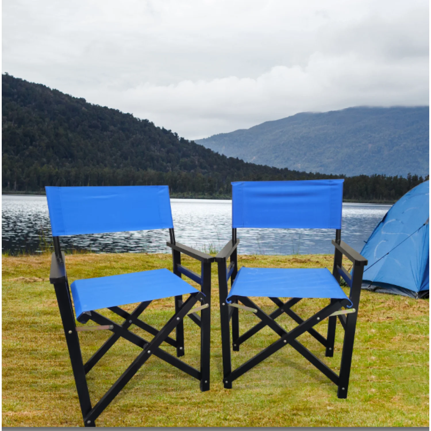 Folding Chair Wooden Director Chair Canvas Folding Chair Folding Chair 2pcs/set populus + Canvas (Color Blue)
Folding Chair Wooden Director Chair Canvas Folding Chair Folding Chair 2pcs/set populus + Canvas (Color Blue)