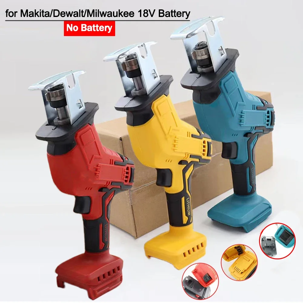 Electric Reciprocating Saw Electric Horse Knife Small Outdoor Handheld Cutting Saw Fit Makita/Dewalt/Milwaukee 18V Battery Ryobi
Electric Reciprocating Saw Electric Horse Knife Small Outdoor Handheld Cutting Saw Fit Makita/Dewalt/Milwaukee 18V Battery Ryobi