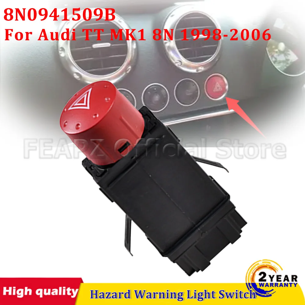 8N0941509B Для Audi TT MK1 8N 1998-2006 1 шт. Кнопка аварийной сигнализации, переключатель аварийных огней, блок управления мигалкой, автозапчасти
8N0941509B Для Audi TT MK1 8N 1998-2006 1 шт. Кнопка аварийной сигнализации, переключатель аварийных огней, блок управления мигалкой, автозапчасти