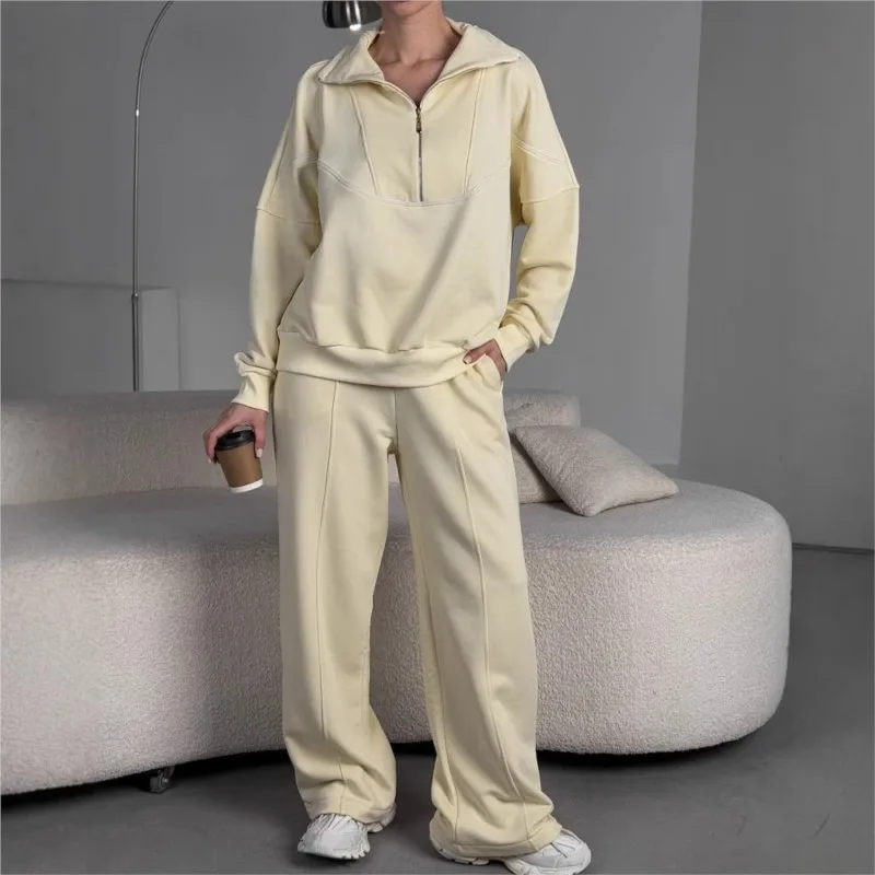 Two-Piece Set Oversized Cozy Fit for Gym & Streetwear Outfit 2025 New Trendy Athleisure Half-Zip Hoodie Joggers
Two-Piece Set Oversized Cozy Fit for Gym & Streetwear Outfit 2025 New Trendy Athleisure Half-Zip Hoodie Joggers