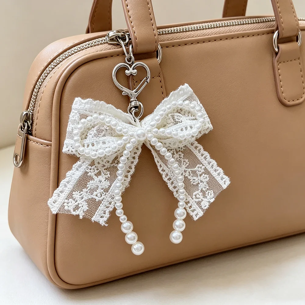 New Korean Pearl Lace Bow Pearl Keychain Heart Pendant Keyring Y2K Aesthetic Key Holder For Girls Bag Pendant DIY Accessories
New Korean Pearl Lace Bow Pearl Keychain Heart Pendant Keyring Y2K Aesthetic Key Holder For Girls Bag Pendant DIY Accessories