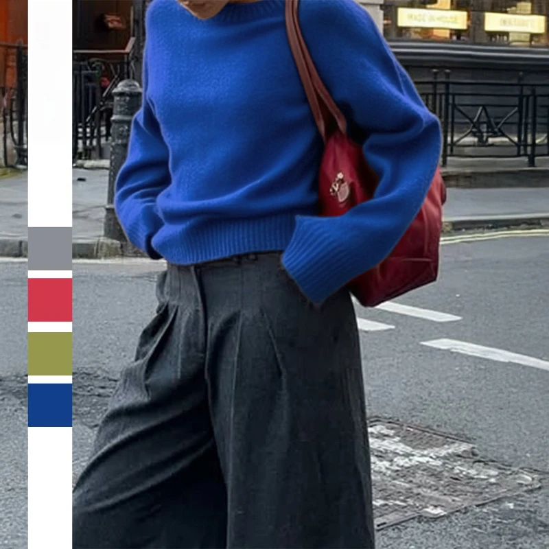 Осень-зима, повседневный женский однотонный пуловер, свитера, женский свободный вязаный джемпер с длинными рукавами и круглым вырезом, вязаная верхняя одежда большого размера
Осень-зима, повседневный женский однотонный пуловер, свитера, женский свободный вязаный джемпер с длинными рукавами и круглым вырезом, вязаная верхняя одежда большого размера