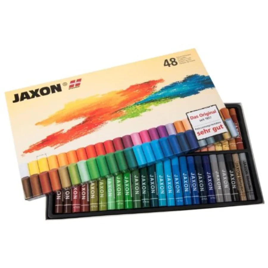 47448 Jaxon Oil Pastels, Set of 48 in Cardboard Case, Brilliant, Lightfast Colours, Ideal for Artists, Hobby Painters,,School,
47448 Jaxon Oil Pastels, Set of 48 in Cardboard Case, Brilliant, Lightfast Colours, Ideal for Artists, Hobby Painters,,School,