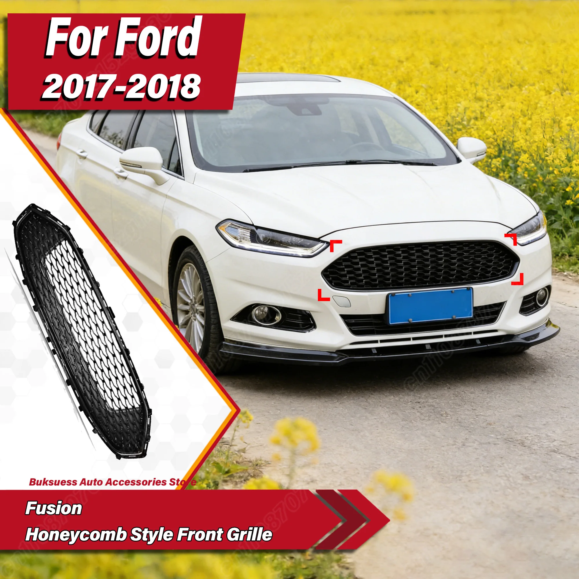 For Ford Fusion 2017 2018 Auto Honeycomb Style Air Intake Grill Car Radiator Protective Cover Body Decorate Modification Kit
For Ford Fusion 2017 2018 Auto Honeycomb Style Air Intake Grill Car Radiator Protective Cover Body Decorate Modification Kit