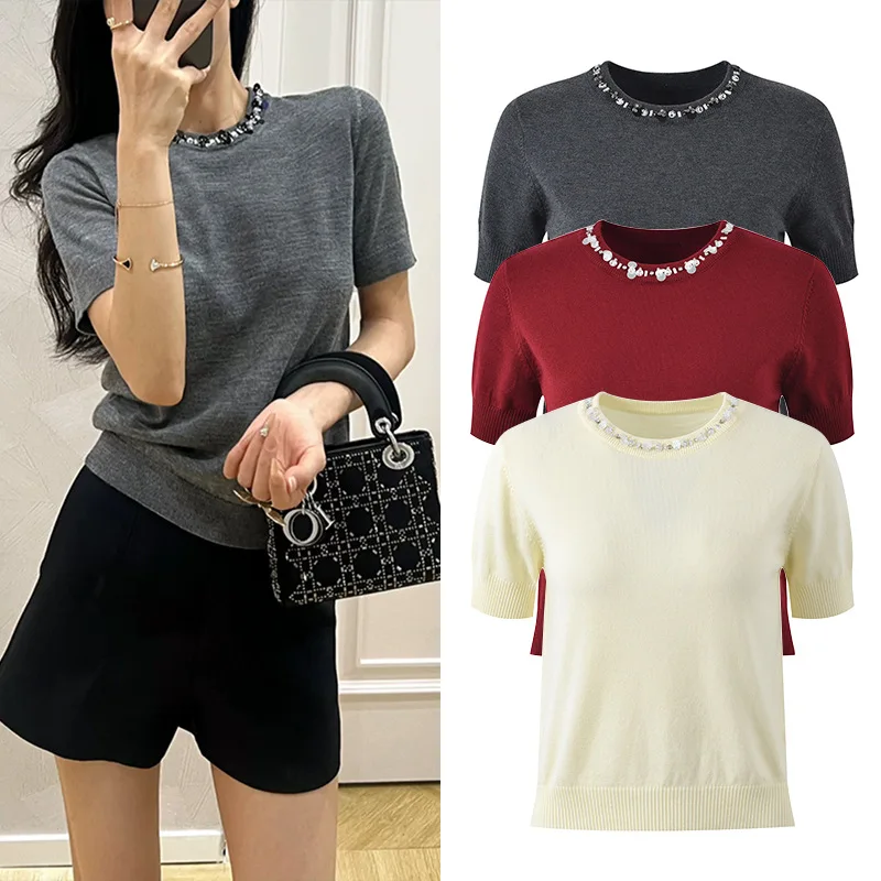 Ele ey круглый трикотажный топ iny с блестками Embellied Heavy Work Slim Fit женский модный осенний Новое поступление
Ele ey круглый трикотажный топ iny с блестками Embellied Heavy Work Slim Fit женский модный осенний Новое поступление