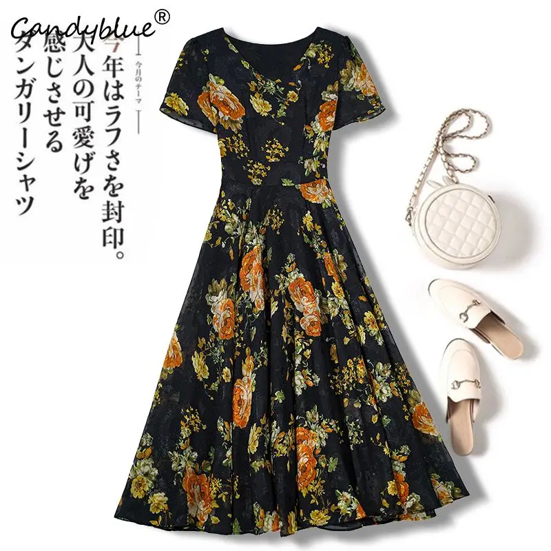 Yellow Flower Print Casual Short Sleeve A-Line Women's Dress Fashion Comfortable Ankle-Length Dresses for Women 2023 Summer
Yellow Flower Print Casual Short Sleeve A-Line Women's Dress Fashion Comfortable Ankle-Length Dresses for Women 2023 Summer