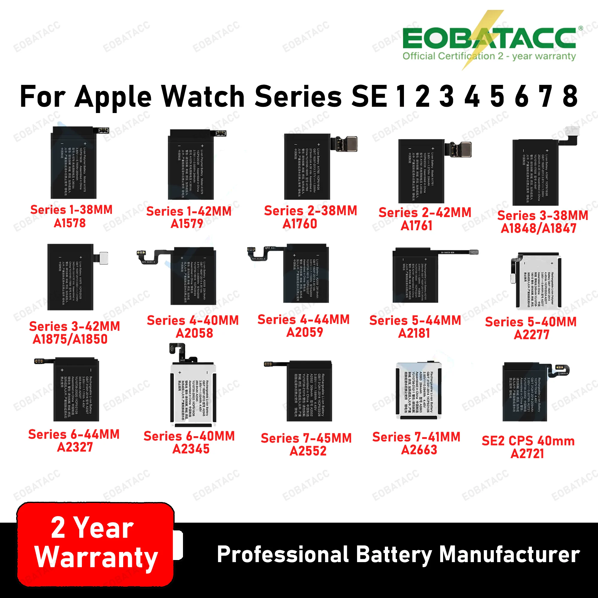 Оригинальный аккумулятор для Apple Watch Series SE 1 2 3 4 5 6 7 8 Bateria для IWatch S1 S2 S3 LTE S4 S5 S6 S7 S8 38/40/41/42/44/45/49 мм
Оригинальный аккумулятор для Apple Watch Series SE 1 2 3 4 5 6 7 8 Bateria для IWatch S1 S2 S3 LTE S4 S5 S6 S7 S8 38/40/41/42/44/45/49 мм