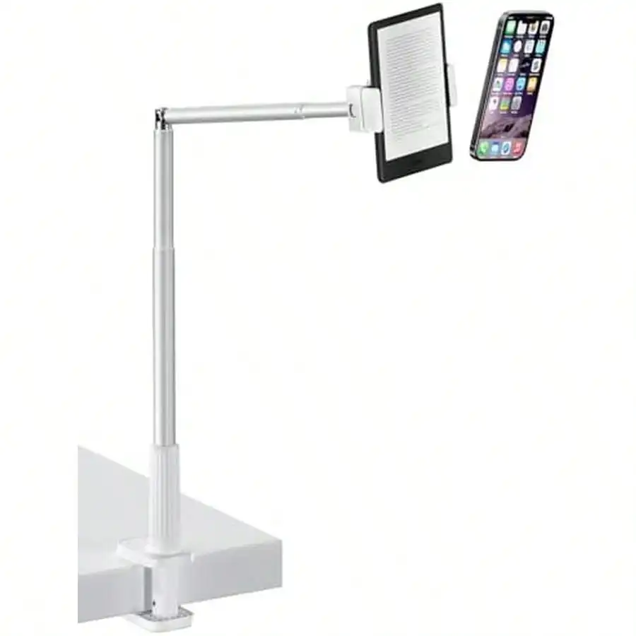 Viozon Tablet Holder Stand, Phone/Kindle Holder With Flexible Aluminum Alloy Long Arm, C Clamp For Headboard Bedside&Table, Compatible With 3.5-11" IPad,Kindle, 15 14 Plus/Pro Max,B
Viozon Tablet Holder Stand, Phone/Kindle Holder With Flexible Aluminum Alloy Long Arm, C Clamp For Headboard Bedside&Table, Compatible With 3.5-11" IPad,Kindle, 15 14 Plus/Pro Max,B
