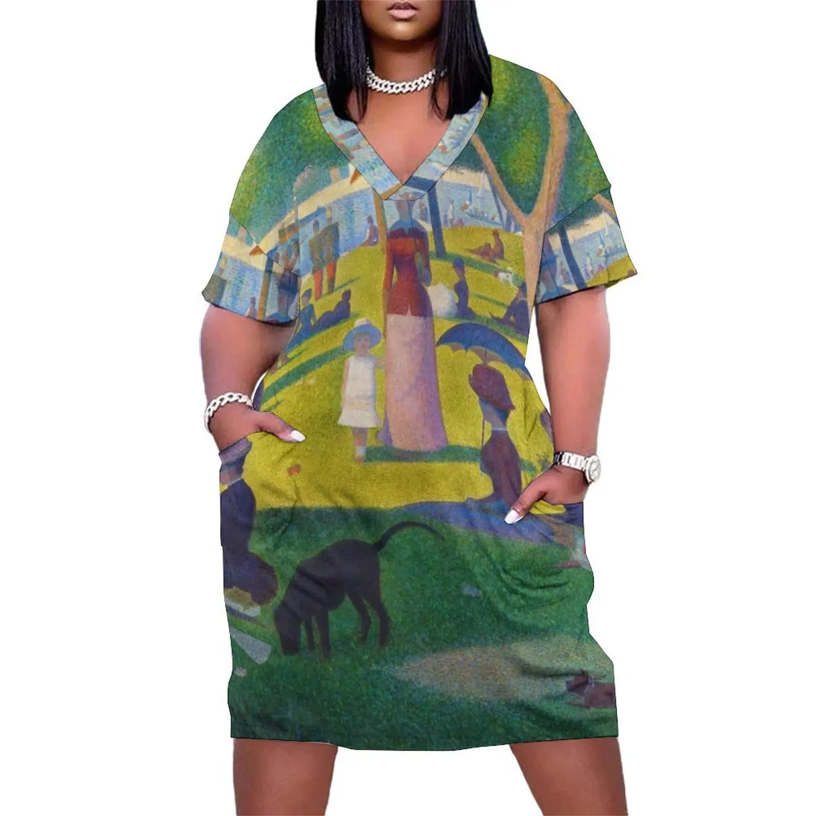 Georges Seurat A Sunday Afternoon on the Island of La Grande Jatte Loose Pocket Dress fairy dress Female clothing
Georges Seurat A Sunday Afternoon on the Island of La Grande Jatte Loose Pocket Dress fairy dress Female clothing
