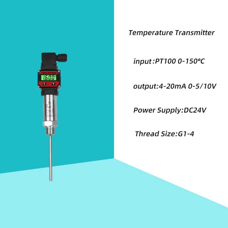 ПТ100 -50~500 ℃ Подключаемый ЖК-дисплей датчика температуры, кабель 1 м, выход 4–20 мА, 50x6 мм, с плунжерным зондом размера резьбы M20*1,5
ПТ100 -50~500 ℃ Подключаемый ЖК-дисплей датчика температуры, кабель 1 м, выход 4–20 мА, 50x6 мм, с плунжерным зондом размера резьбы M20*1,5