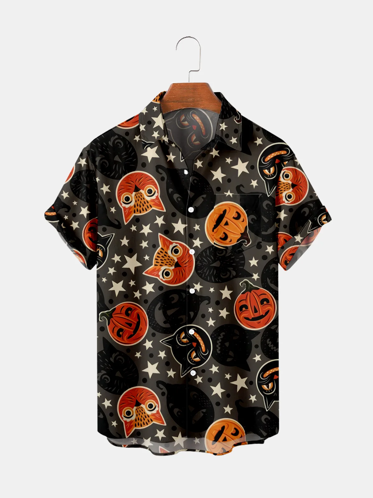 Men's shirt Y2k hombre Halloween pattern short-sleeved shirt men's street Hawaii retro shirt Harajuku men's shirt 1
Men's shirt Y2k hombre Halloween pattern short-sleeved shirt men's street Hawaii retro shirt Harajuku men's shirt 1