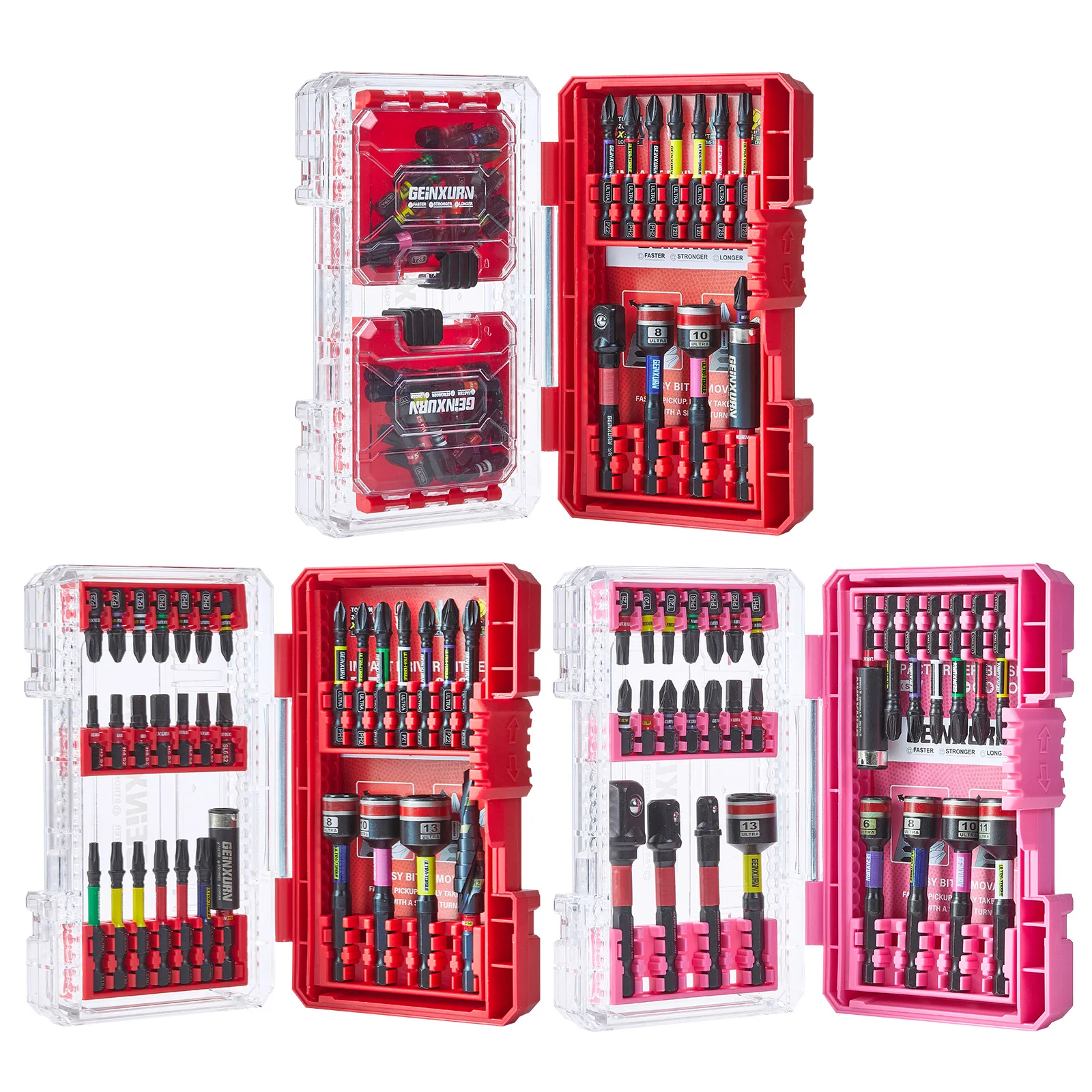 Geinxurn 113PCS Screwdriver Bits Set, Magnetic S2 Steel 1”/2'' PH/PZ/SL/Torx Impact Bit Holder and Nut Driver with Box Case
Geinxurn 113PCS Screwdriver Bits Set, Magnetic S2 Steel 1”/2'' PH/PZ/SL/Torx Impact Bit Holder and Nut Driver with Box Case