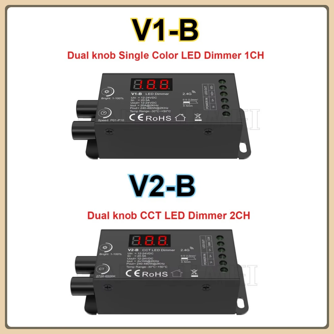 DC12-24V V1-B Одноцветный светодиодный диммер V2-B CCT с двойной ручкой постоянного напряжения и цифровым дисплеем RF2.4G Светодиодная лента Яркость 30 м
DC12-24V V1-B Одноцветный светодиодный диммер V2-B CCT с двойной ручкой постоянного напряжения и цифровым дисплеем RF2.4G Светодиодная лента Яркость 30 м