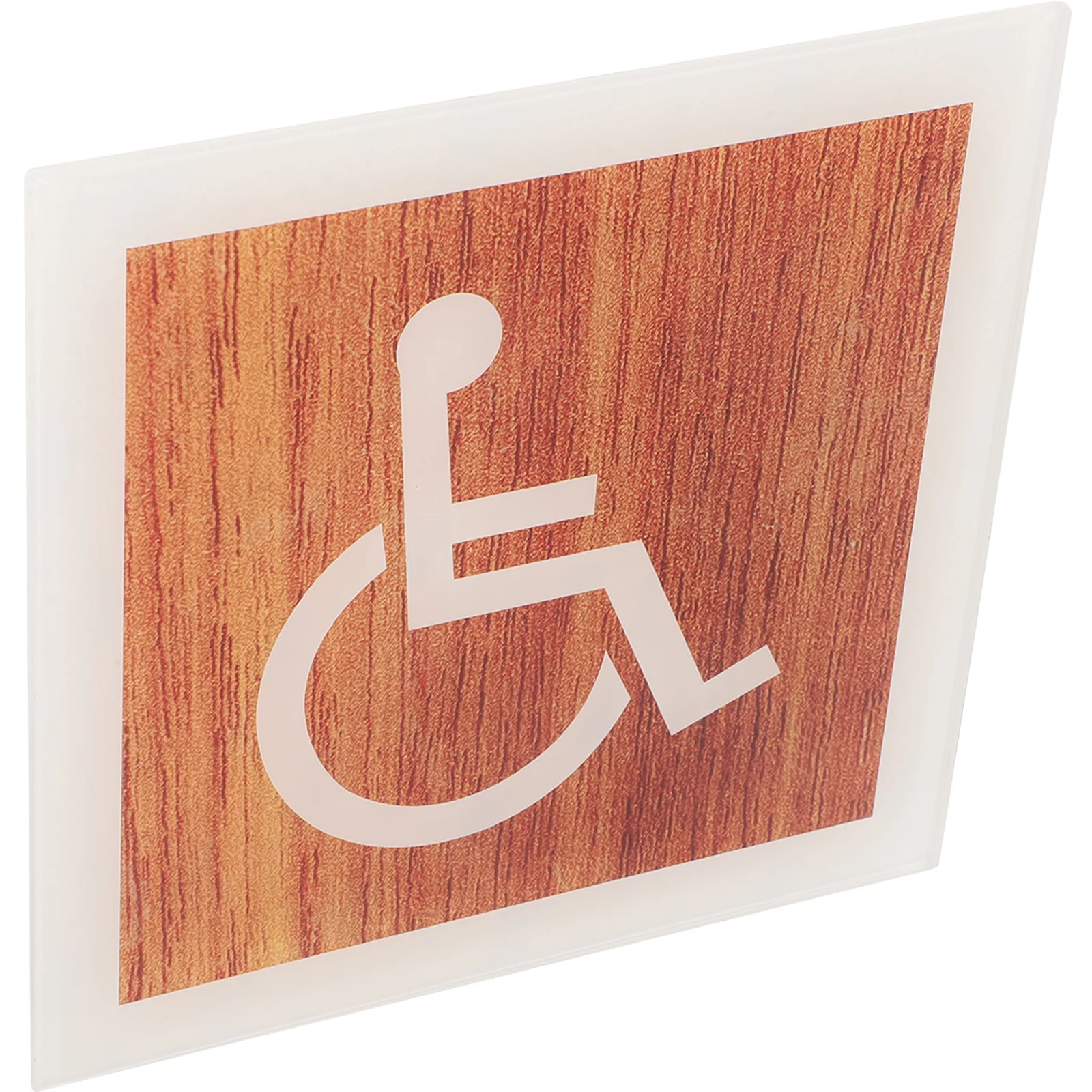 Disabled Restroom Sign Acrylic Wheelchair Accessible Bathroom Door Sign Wood Grain Design Durable For Indoor Use Handicap Toilet 
Disabled Restroom Sign Acrylic Wheelchair Accessible Bathroom Door Sign Wood Grain Design Durable For Indoor Use Handicap Toilet