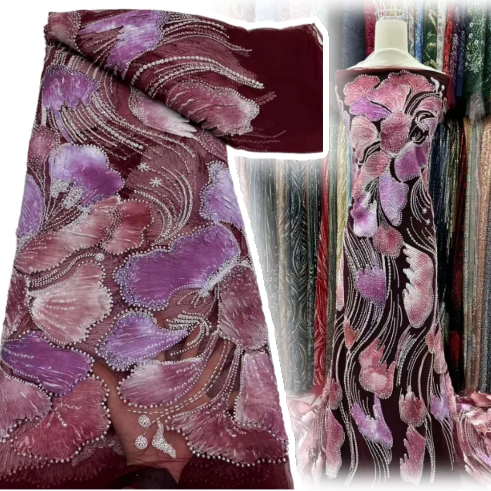 5 Yards 3D Lace Fabric High Quality Delicate Eligant Soft Embroiderd Sequins Tulle Lace Fabric for Wedding Evening Dress AH1441
5 Yards 3D Lace Fabric High Quality Delicate Eligant Soft Embroiderd Sequins Tulle Lace Fabric for Wedding Evening Dress AH1441