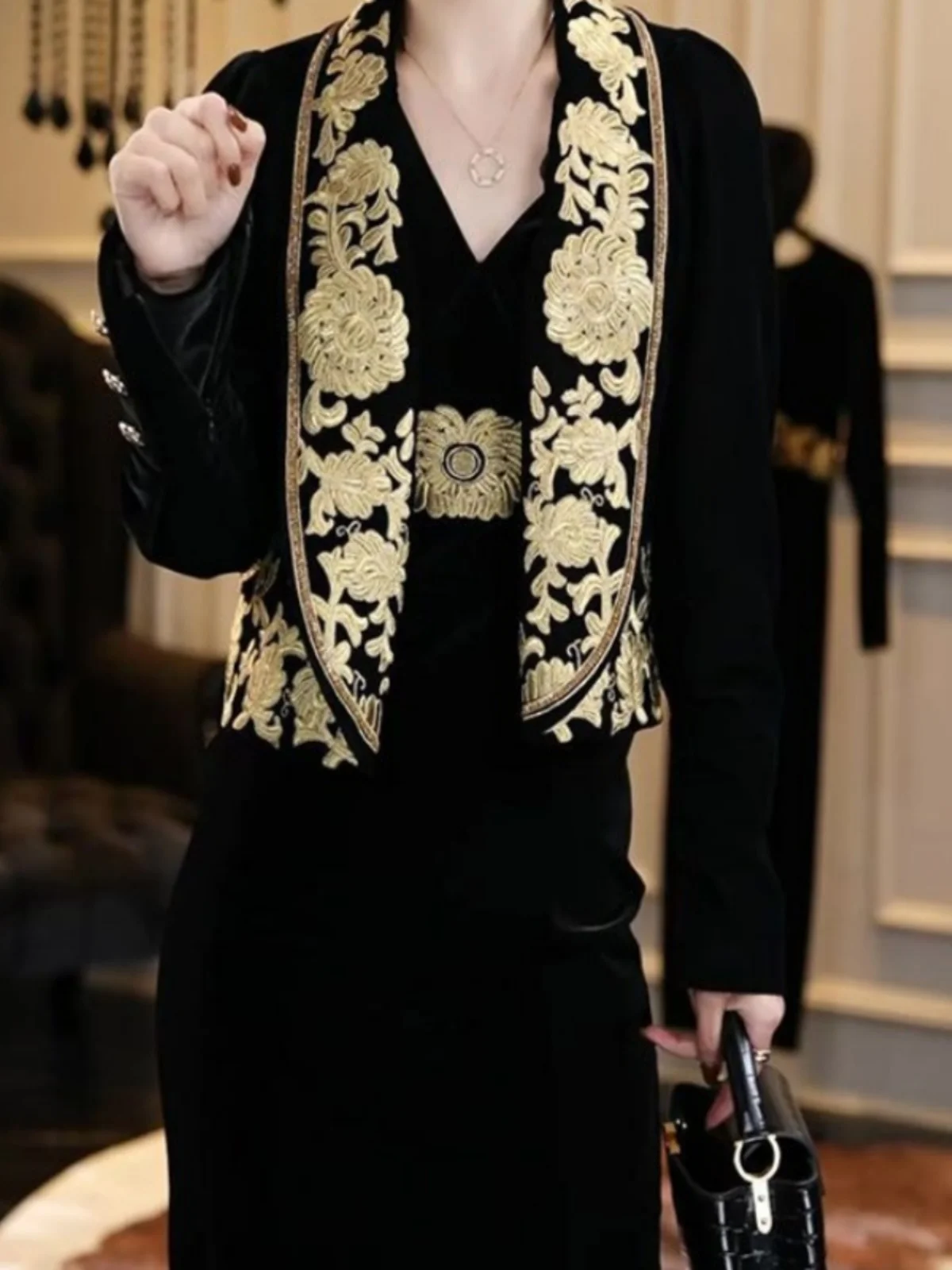 Ele Embroidered Heavy Work Retro Ethnic Sle Women's Dr Slimming Two-Piece Set Faionable Autumn Collection
Ele Embroidered Heavy Work Retro Ethnic Sle Women's Dr Slimming Two-Piece Set Faionable Autumn Collection