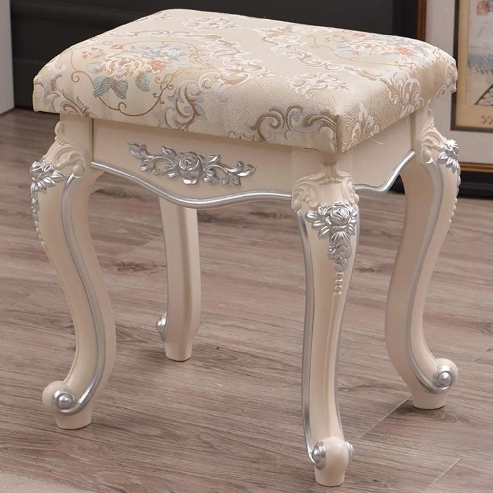 European Carved Vanity Stool,Solid Wood Makeup Bench Dressing Stools,Thick Padded Cushioned Chair,Piano Seat for Bathroom
European Carved Vanity Stool,Solid Wood Makeup Bench Dressing Stools,Thick Padded Cushioned Chair,Piano Seat for Bathroom