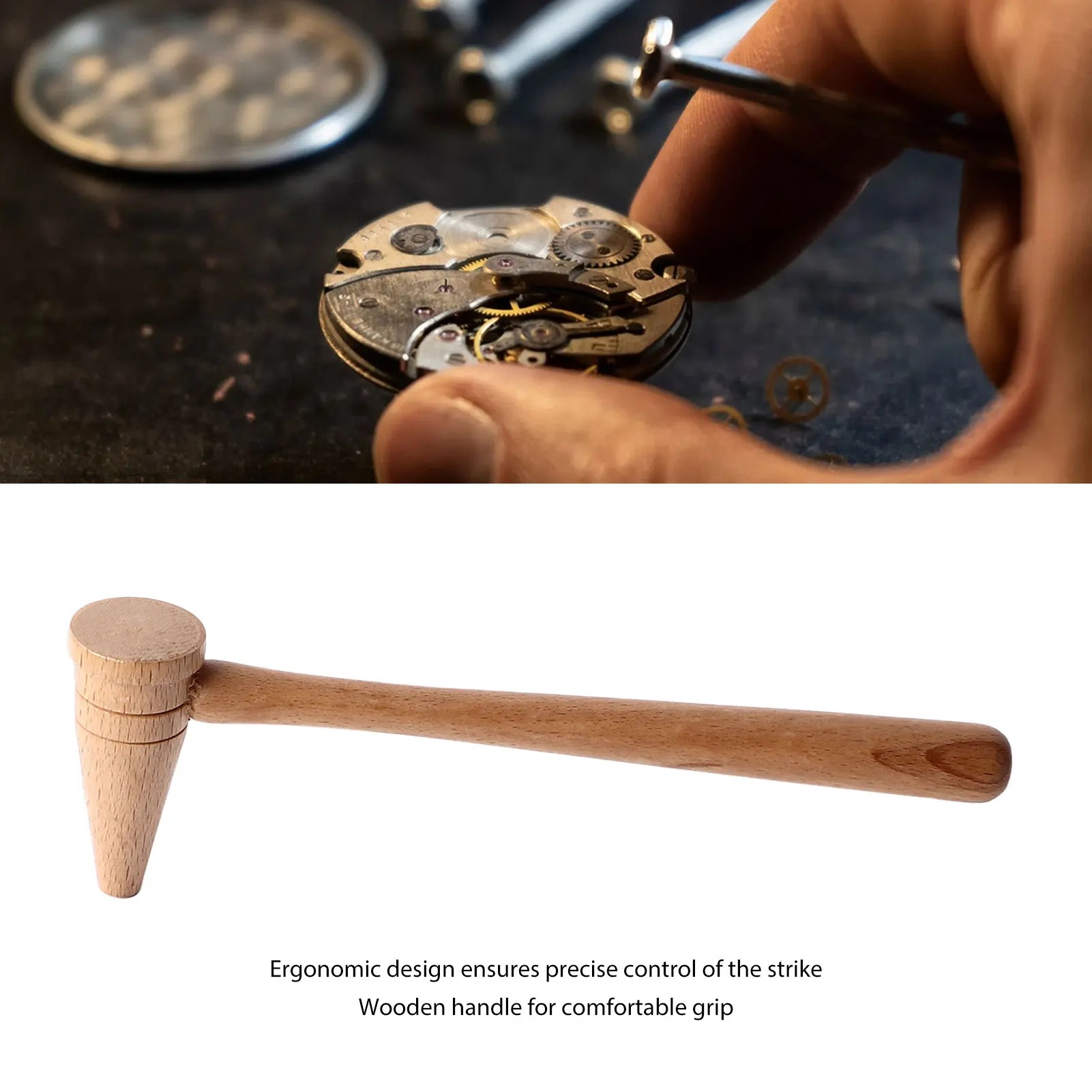 Молоток для ремонта часов, деревянный молоток для часов с эргономичной рукояткой, профессиональный инструмент для ремонта часов для дома
Молоток для ремонта часов, деревянный молоток для часов с эргономичной рукояткой, профессиональный инструмент для ремонта часов для дома