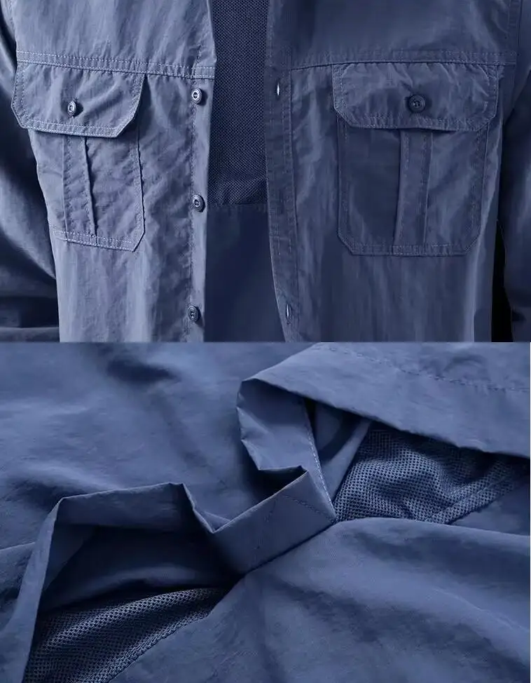 New Summer Male Thin Breathable Comfortable Long sleeves Cargo Shirts Men Outdoor Quick Drying Waterproof Tooling Shirts 5XL
New Summer Male Thin Breathable Comfortable Long sleeves Cargo Shirts Men Outdoor Quick Drying Waterproof Tooling Shirts 5XL
