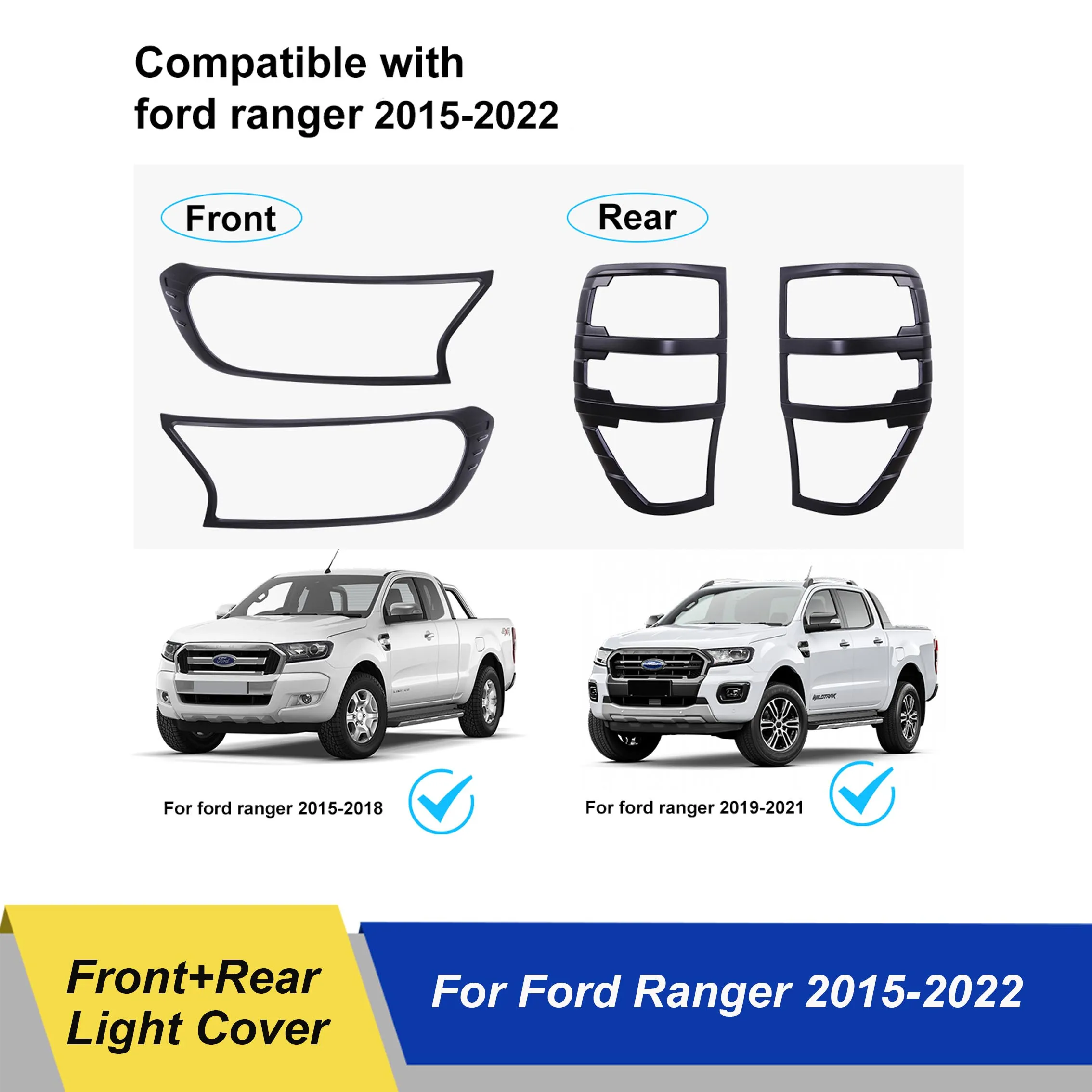 Matte Black Tail Lights Cover Surround Trim Guard Head Light Cover For Ford Ranger T7 T8 2015 -2022 Wildtrak XLT XLS XL Sport
Matte Black Tail Lights Cover Surround Trim Guard Head Light Cover For Ford Ranger T7 T8 2015 -2022 Wildtrak XLT XLS XL Sport