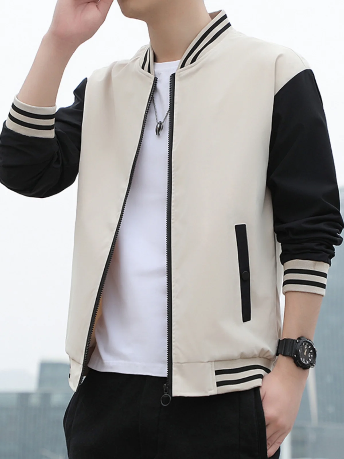 Legend Paul Men's Spring Autumn ort Baseball Collar Jaet Casual Splice Outerwear Faion Urban Sle Polyester Fiber
Legend Paul Men's Spring Autumn ort Baseball Collar Jaet Casual Splice Outerwear Faion Urban Sle Polyester Fiber