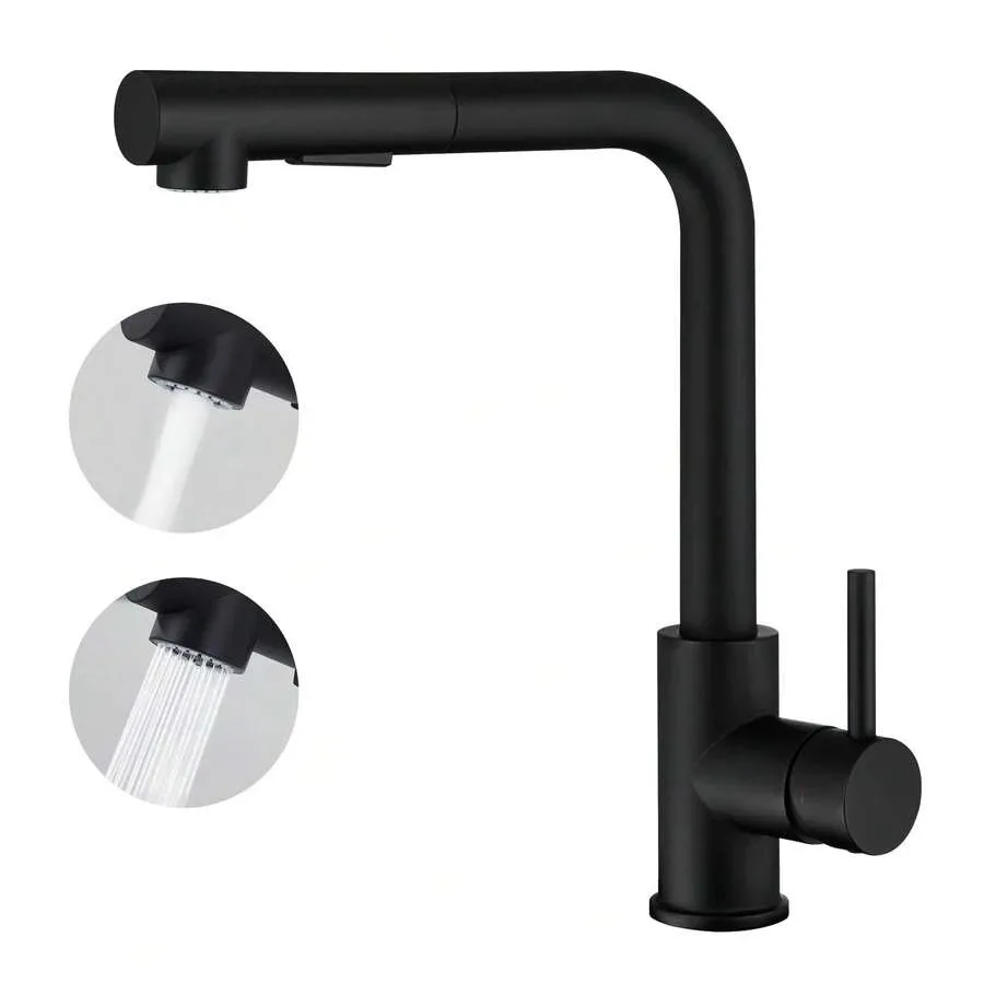 Kitchen Sink Faucet With Pull-Out Sprayer, Single-Hole Single-Handle Design, Adjustable Two Water Flow Modes And 360° Rotatable
Kitchen Sink Faucet With Pull-Out Sprayer, Single-Hole Single-Handle Design, Adjustable Two Water Flow Modes And 360° Rotatable