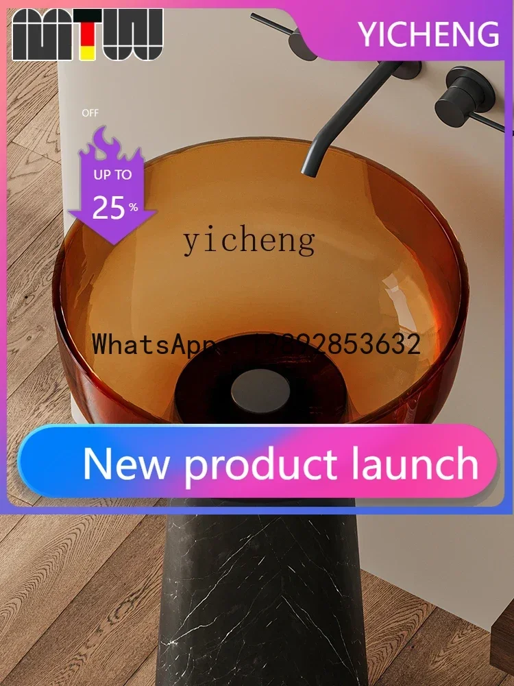 CW6 Transparent Crystal Pedestal Basin Commercial B & B Villa Artistic Creative Floor Wash Basin
CW6 Transparent Crystal Pedestal Basin Commercial B & B Villa Artistic Creative Floor Wash Basin