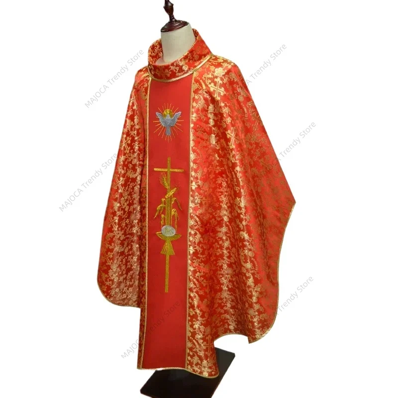 New Arrival Priest Vestments Christian Costume Priest Costumes Embroidery Polyester Adult Catholic Religious Clothes Clergy Robe
New Arrival Priest Vestments Christian Costume Priest Costumes Embroidery Polyester Adult Catholic Religious Clothes Clergy Robe